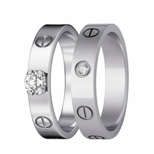 Cargar imagen en el visor de la galería, Argolla de matrimonio con tornillo en plata
