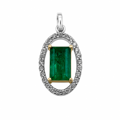 Dije en Oro Blanco y Amarillo 18k