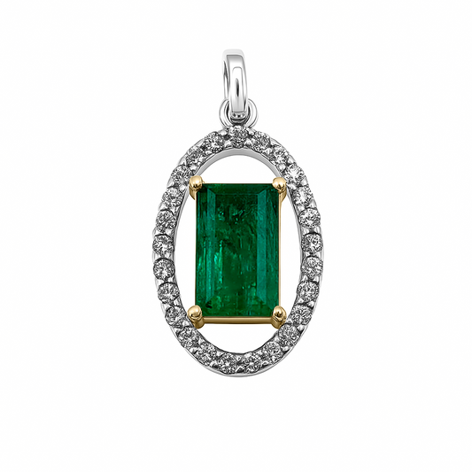 Dije en Oro Blanco y Amarillo 18k