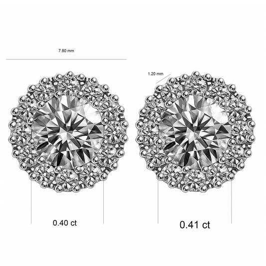 Aretes En Mosaico Con Diamantes Y Oro Blanco