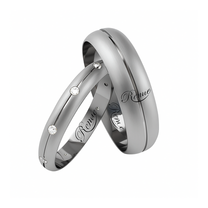 Argollas En Plata Matrimonio Diseño Par Joyeria Renue