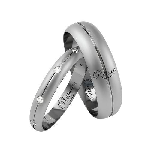 Argollas En Plata Matrimonio Diseño Par Joyeria Renue