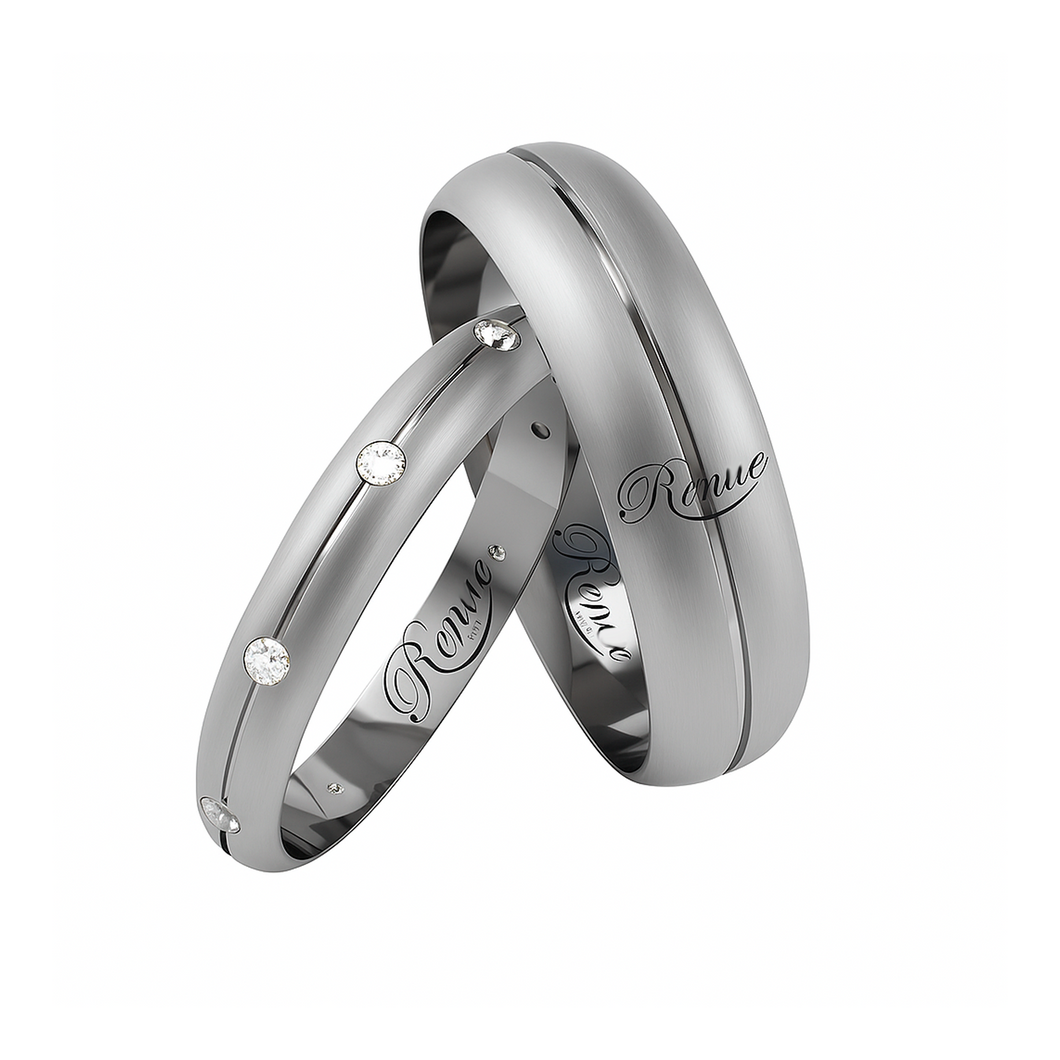 Argollas En Plata Matrimonio Diseño Par Joyeria Renue