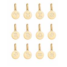 Cargar imagen en el visor de la galería, Dije Medalla signo zodiacal  en Oro 18k
