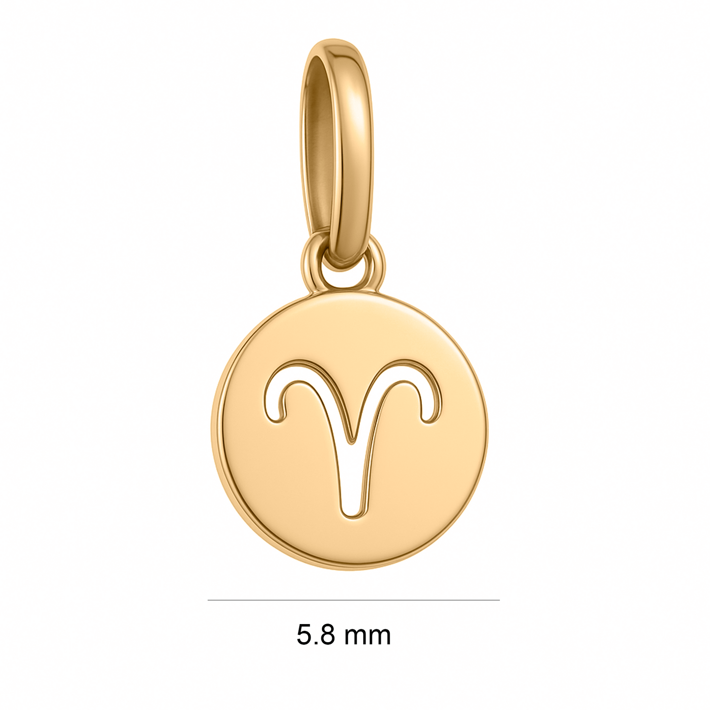 Dije Medalla signo zodiacal  en Oro 18k