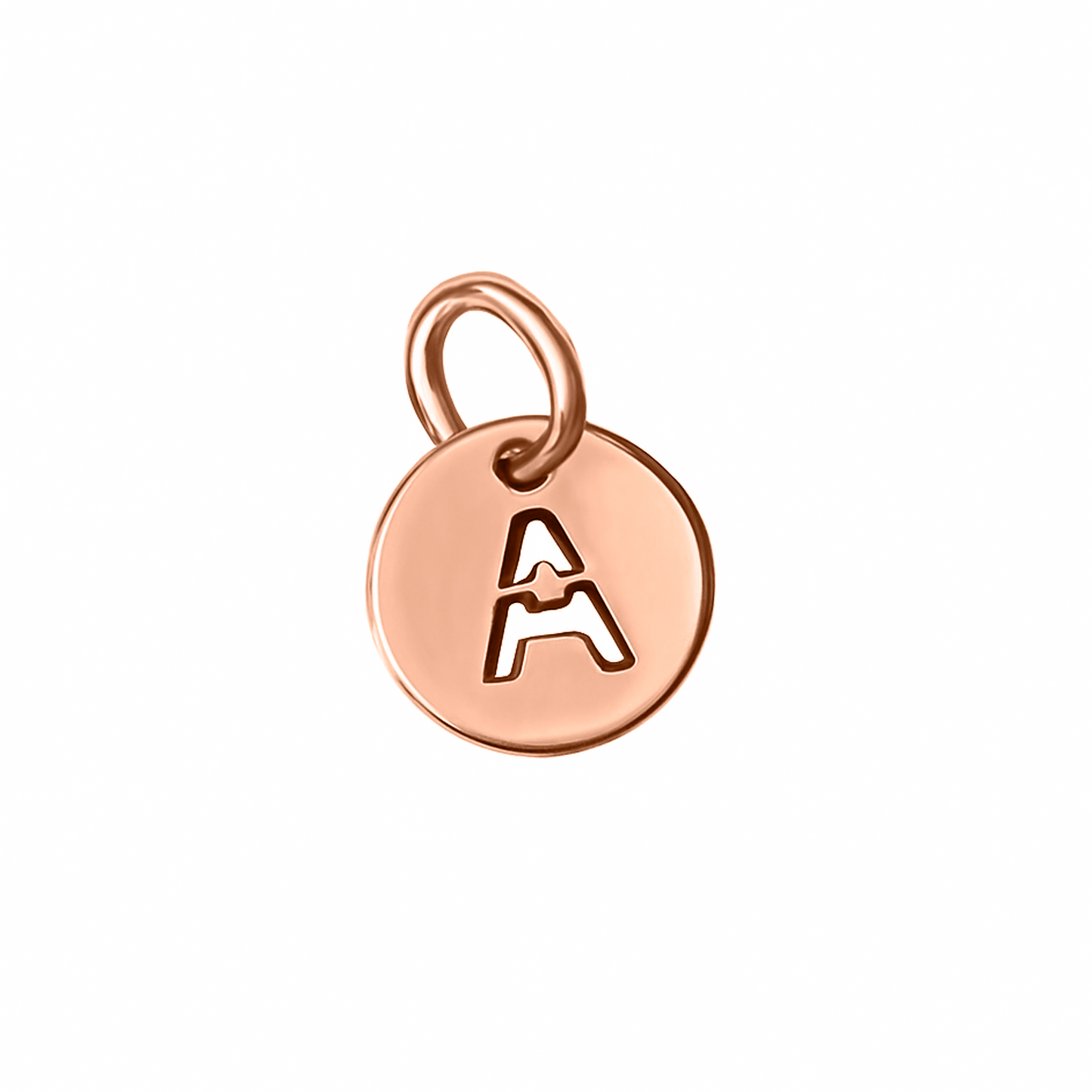 Dije Medalla Letra , Inicial Nombre en Oro 18k