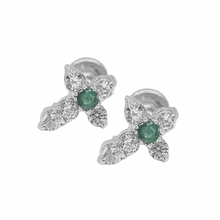 Cargar imagen en el visor de la galería, Topos Con Esmeralda Colombiana En Plata
