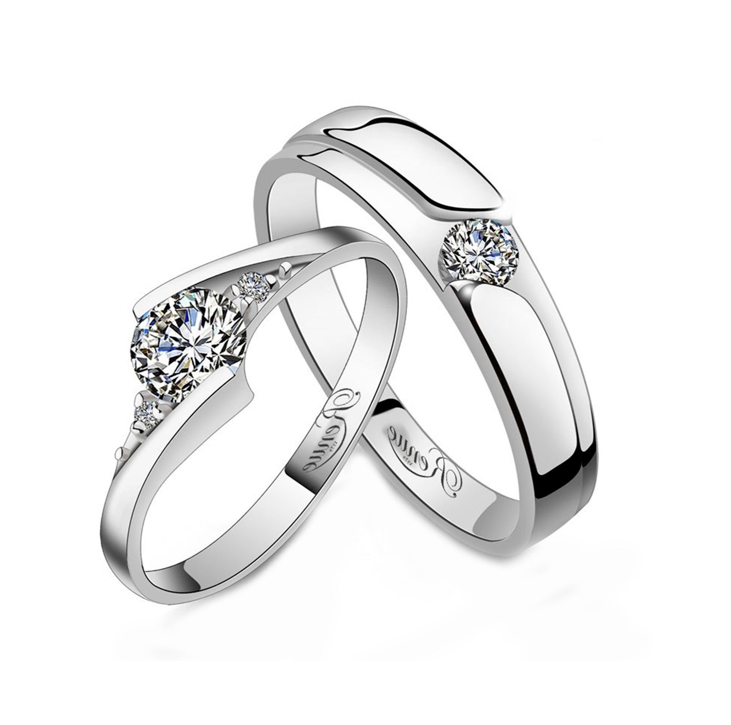 Anillos de Compromiso Modernos en Plata
