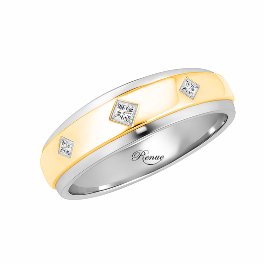 Par Argollas Matrimonio Plata 950 Con Oro 18k Garantia