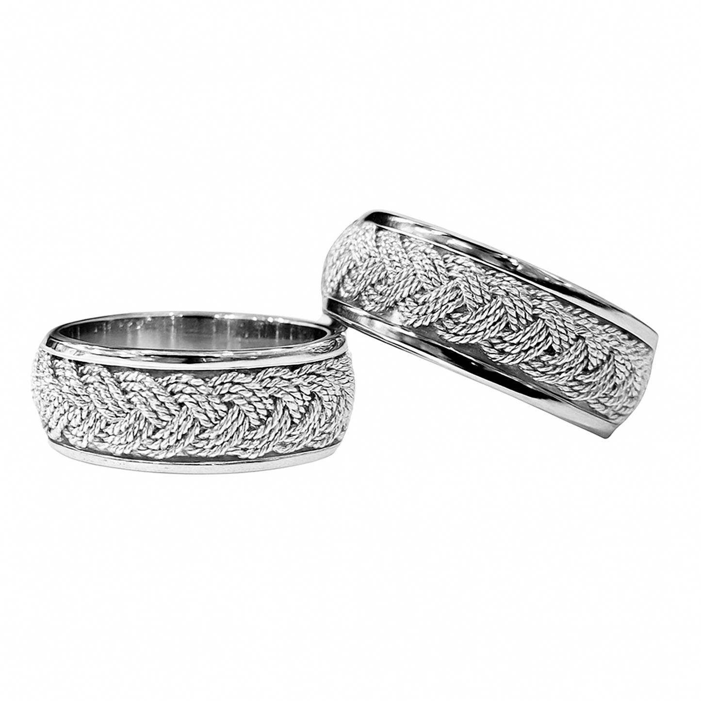 Argolla De Boda En Plata Precio Por C/u + Estuche + Envio