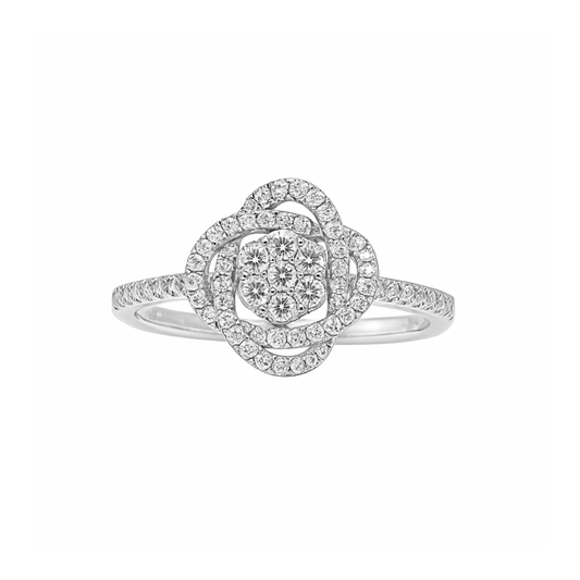 Anillo de Flor en Espiral Seccionado