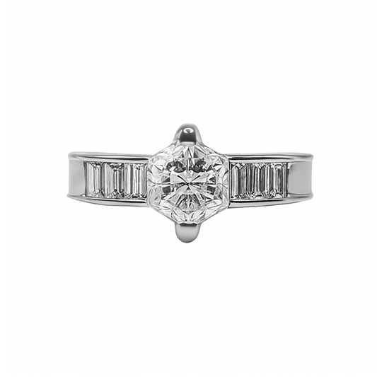 Anillo de Compromiso en Platino con Diamante