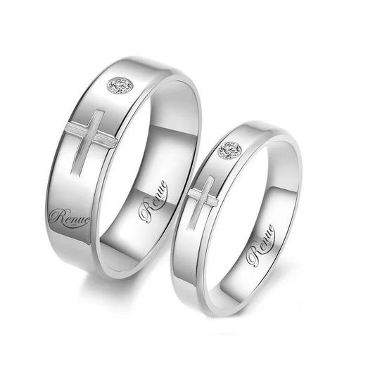 Par Argollas Matrimonio Compromiso Plata + Estuche + joya