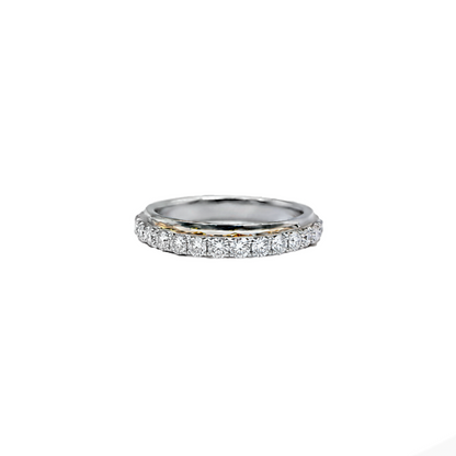 Anillo de Oro Blanco 18k con Diamantes