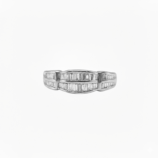 Cintillo de Baguettes Belt en Oro Blanco 18k con Diamantes