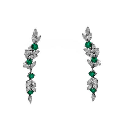 Aretes Hojas de Marquiz Esm y Dte
