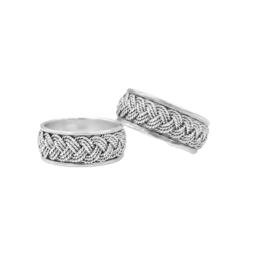 Argolla De Boda En Plata Precio Por Par + Estuche + Envio