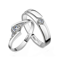 Cargar imagen en el visor de la galería, Anillos de Compromiso Modernos en Plata
