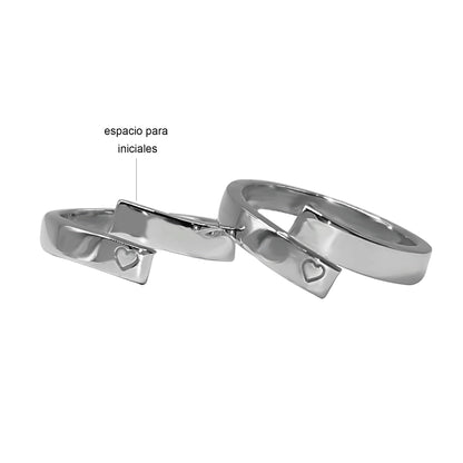 Argolla Para Matrimonio en Plata personalizados