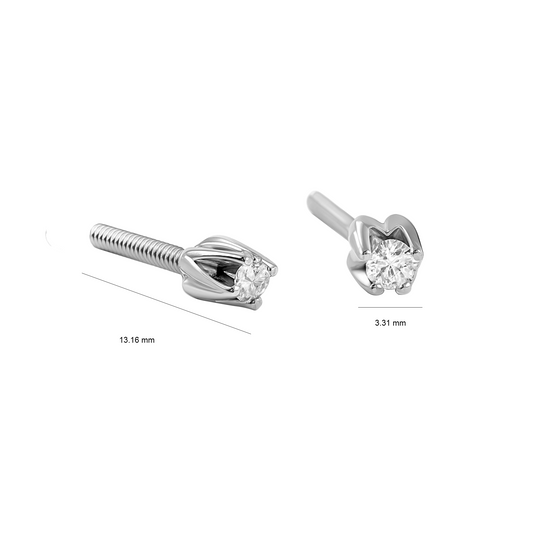 Topos  4  Uñas En Oro Blanco 18k
