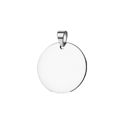 Placa circular , Dije En Plata 925 Para Grabar