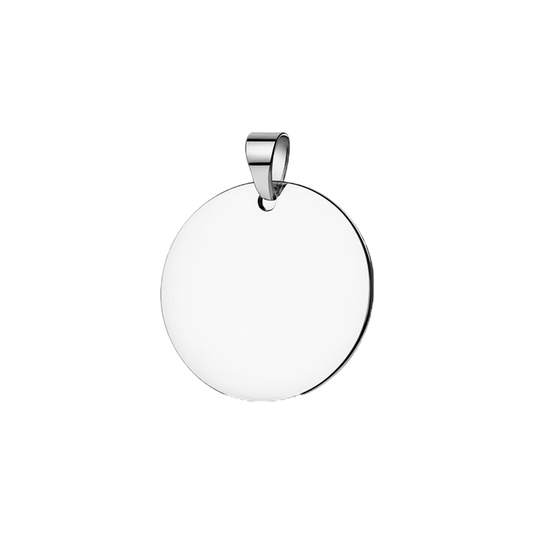 Placa circular , Dije En Plata 925 Para Grabar