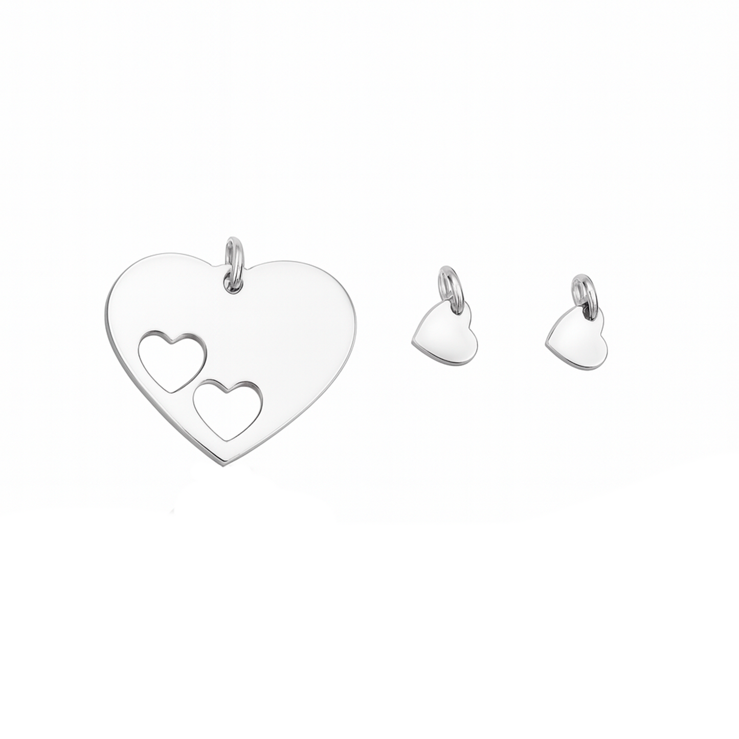 Placa Corazones Familia , Dije En Plata 925 Para Grabar