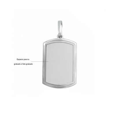 Placa, Dije En Plata 950 Para Grabar