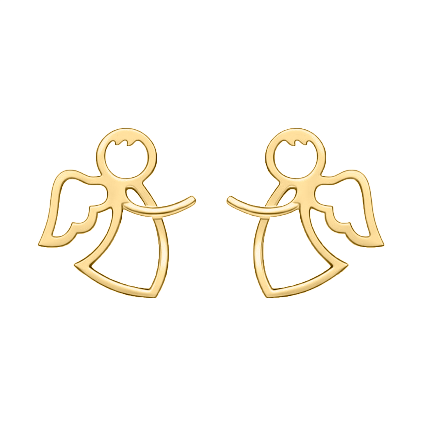 Aretes De ángel en Oro 18k