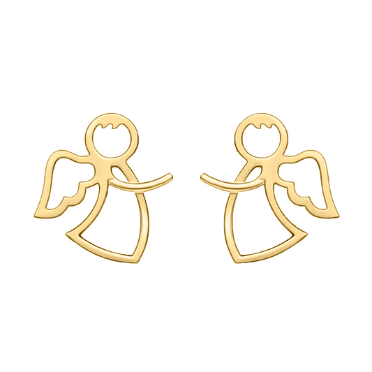 Aretes De ángel en Oro 18k