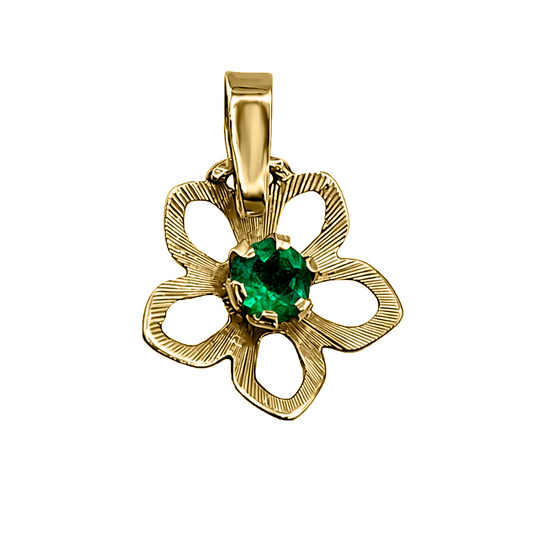 Flor Calada Oro Amarillo 18k