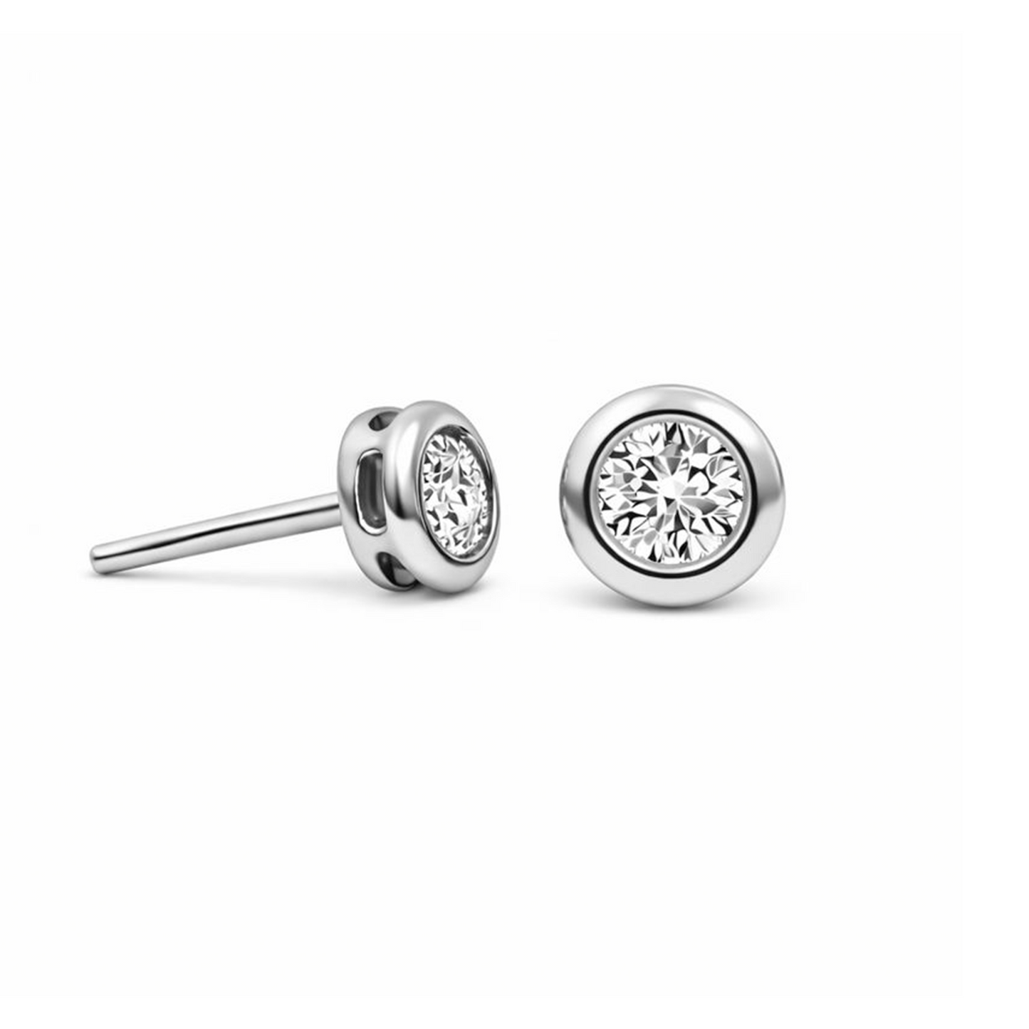 Topos Dona Con Diamante En Oro Blanco 18k