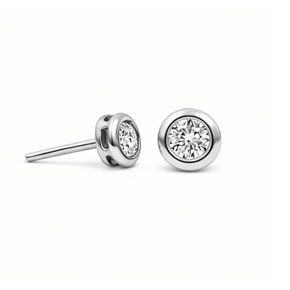 Topos Dona Con Diamante En Oro Blanco 18k