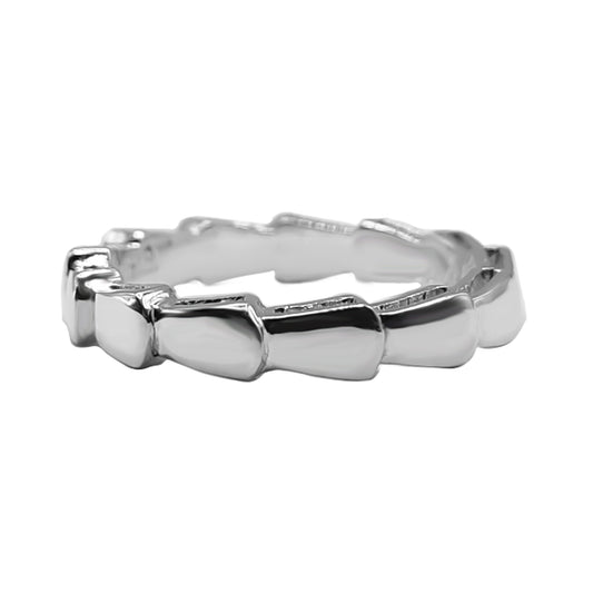 Anillo de matrimonio estilo serpiente en plata