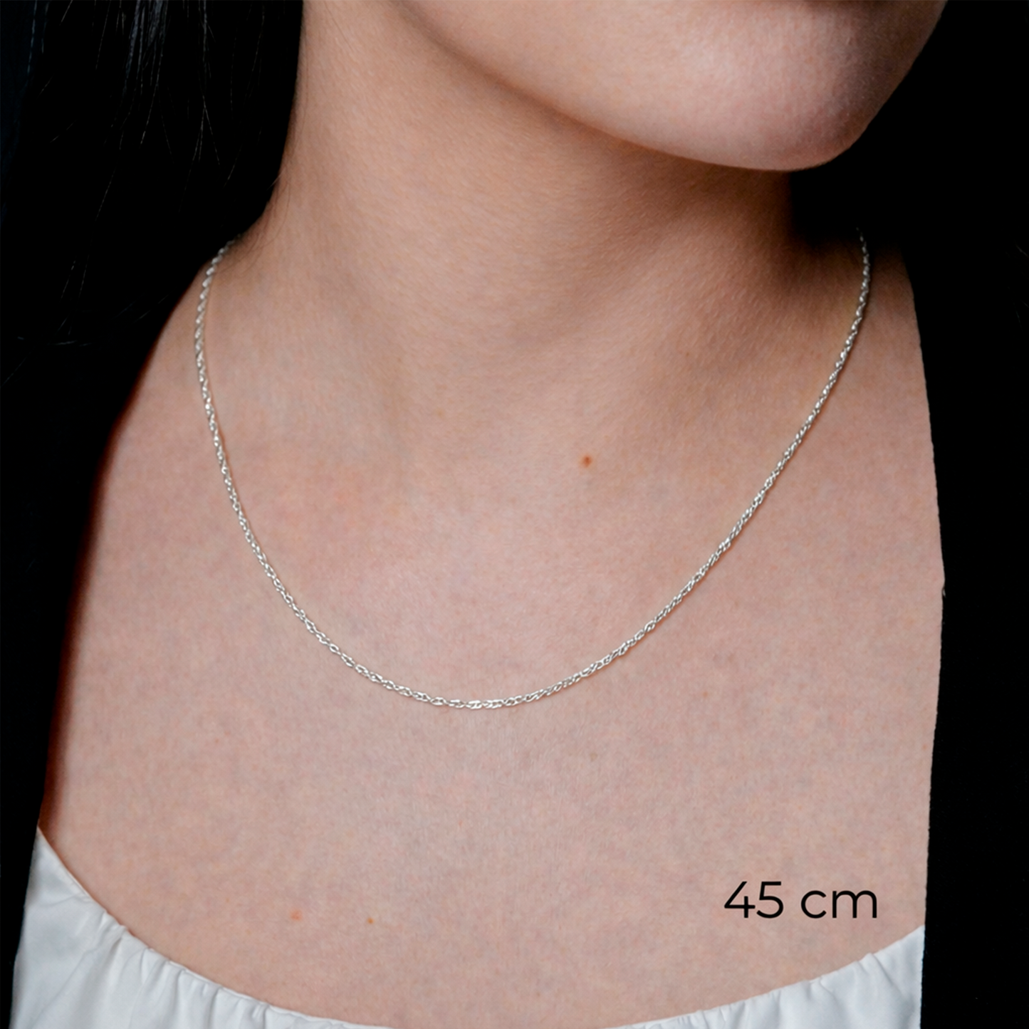 Cadena Tejido Cordón Plata 925 Niña,dama
