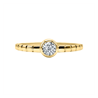 Anillo De Compromiso En Oro 18k Slim