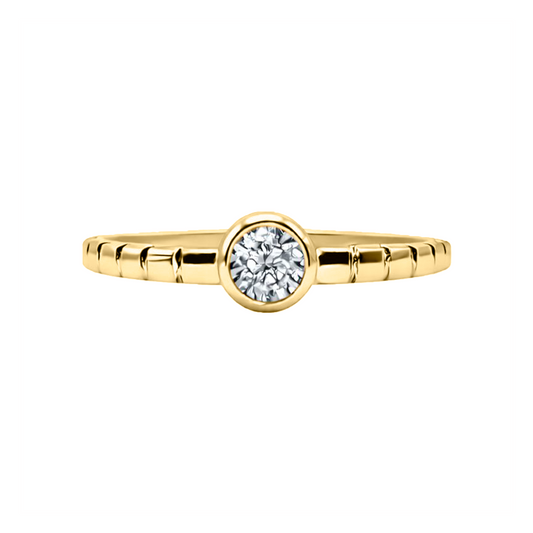 Anillo De Compromiso En Oro 18k Slim