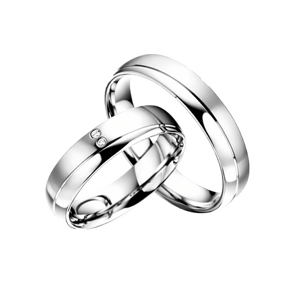 Anillos Matrimonio Económicas En Plata  Estuche Grabado