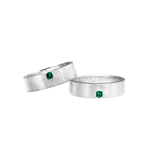 Par Argollas Matrimonio Compromiso Plata .925  Joya