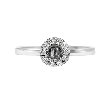Anillo en Oro Blanco 18K con Diamante Mini Marquesa