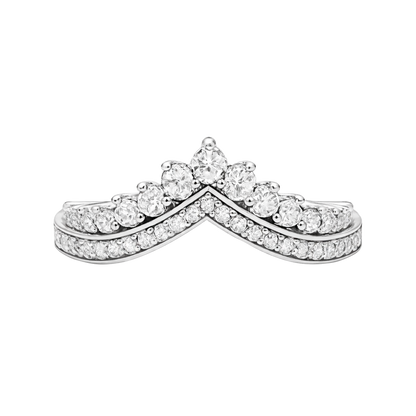 Anillo en Plata con circones estilo corona