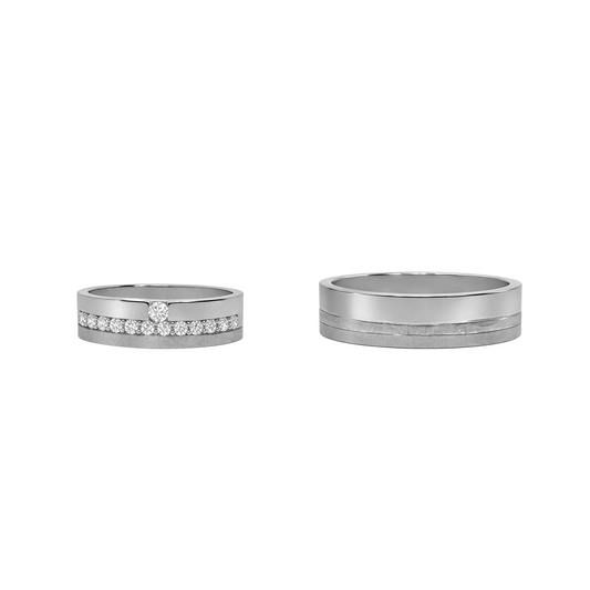 Anillos de Compromiso Modernos Económicos en Plata