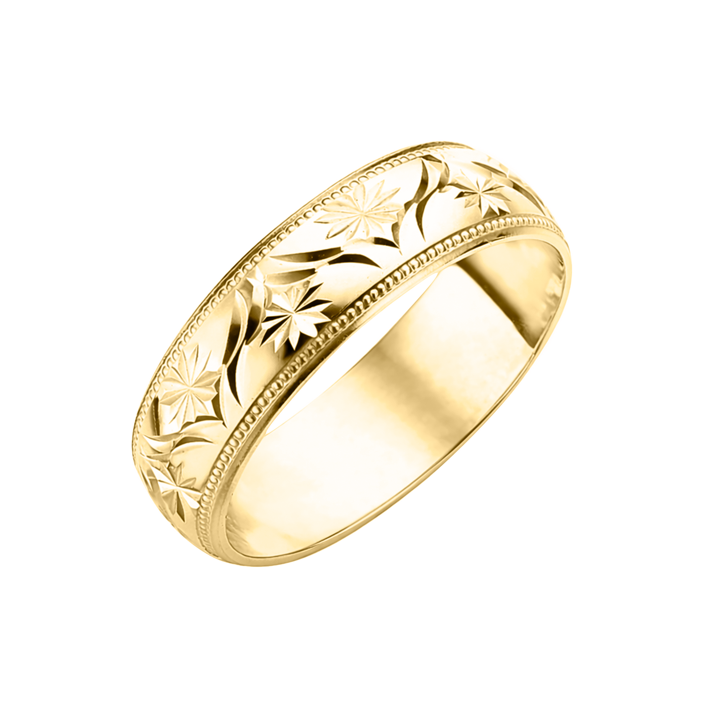 Argollas Matrimonio Grafiladas Oro 18k C/u Joya