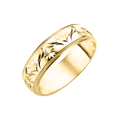 Argollas Matrimonio Grafiladas Oro 18k C/u Joya