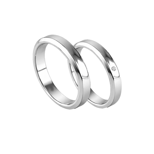 Anillo  de Compromiso en Plata C/U