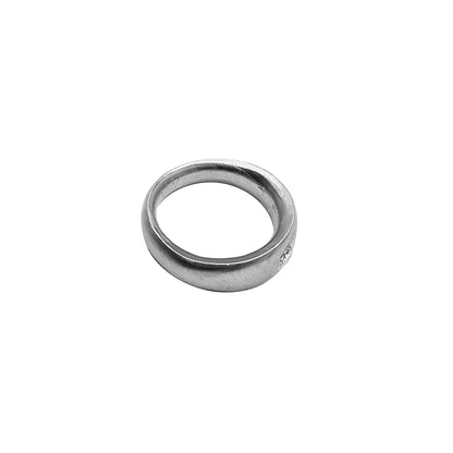 Anillo en Oro Amarillo 18k estilo Rustico con Diamantes