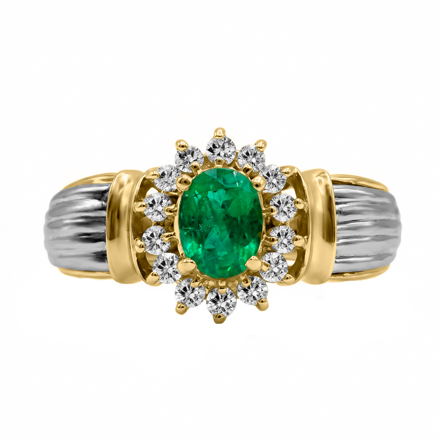 Anillo de Compromiso en Oro Amarillo 18k con Diamantes