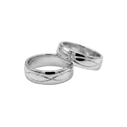 Argollas De Matrimonio con Circón suizo