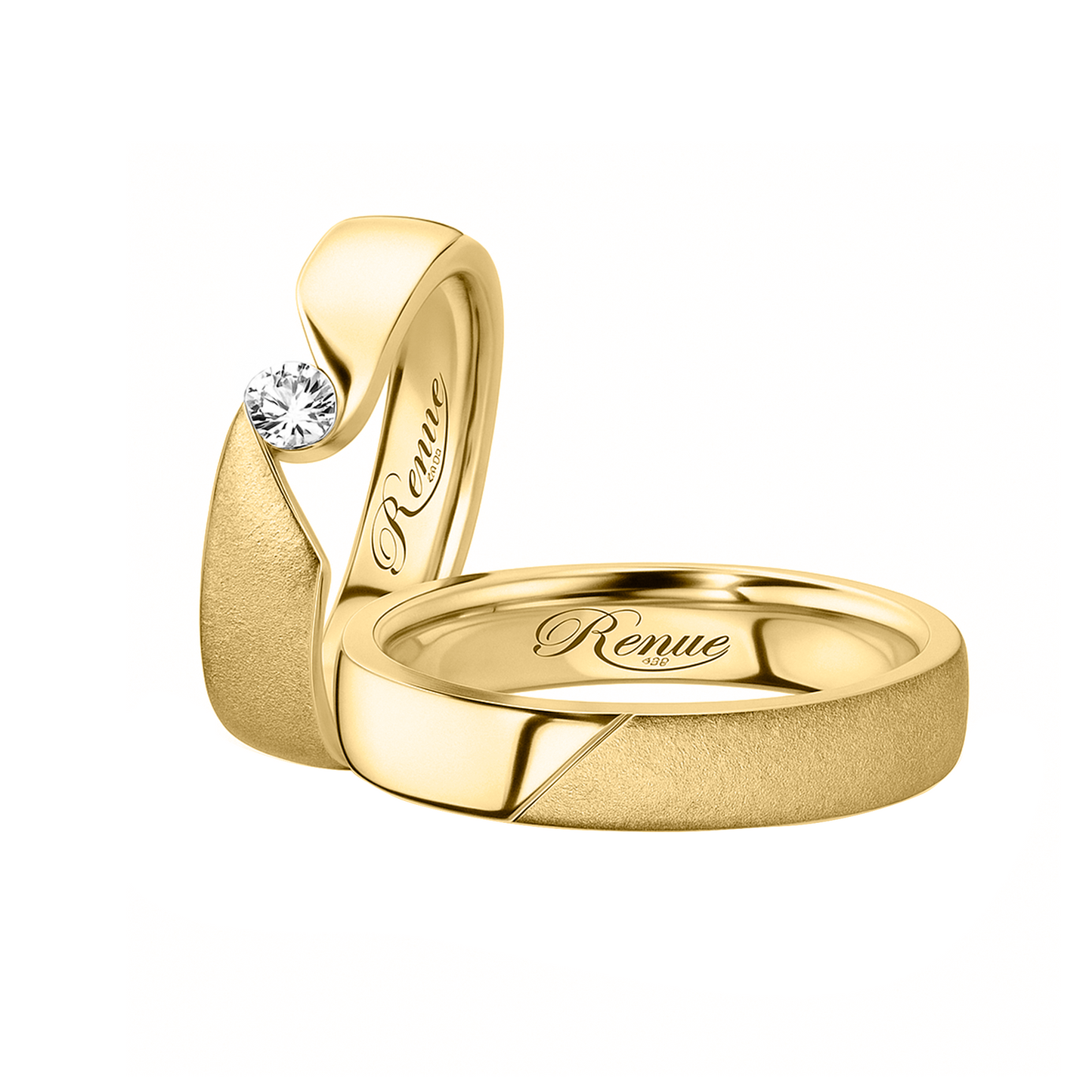 Argolla De Matrimonio Compromiso en oro 10k Y 14K