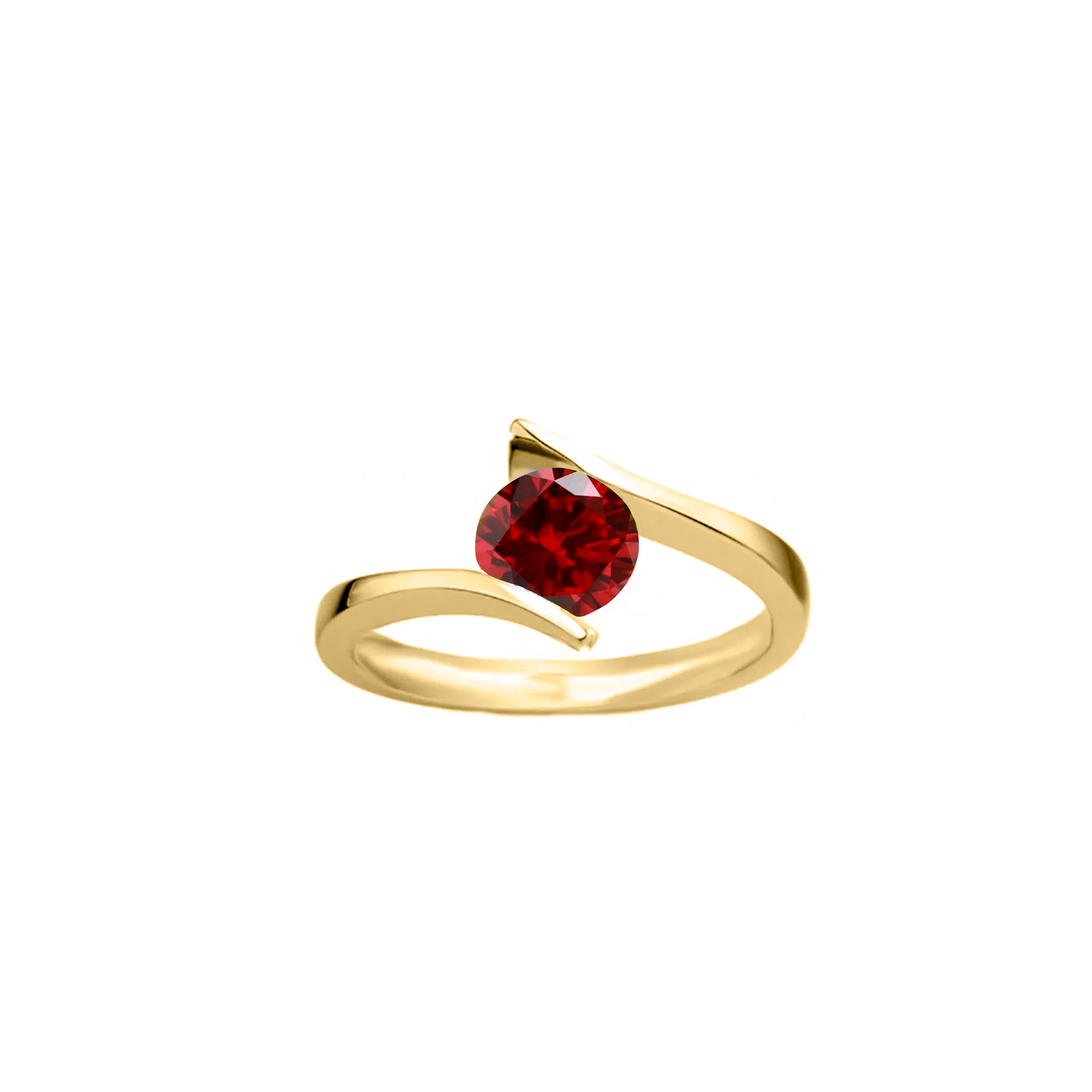 Anillo Solitario de Compromiso en oro 10k y 14k